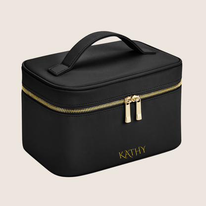 Personalised Vanity Case - PU Leather available in 4 colours