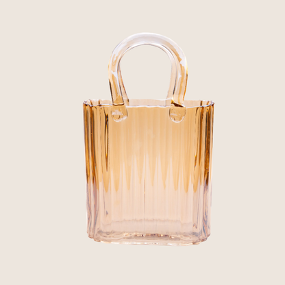 Large Glass Handbag Vase