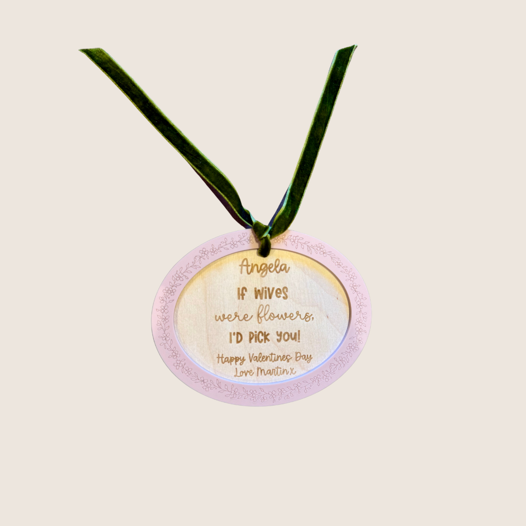 If Wives Were Flowers Valentines Tag