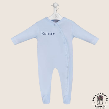 Personalised Cotton Baby Sleepsuit