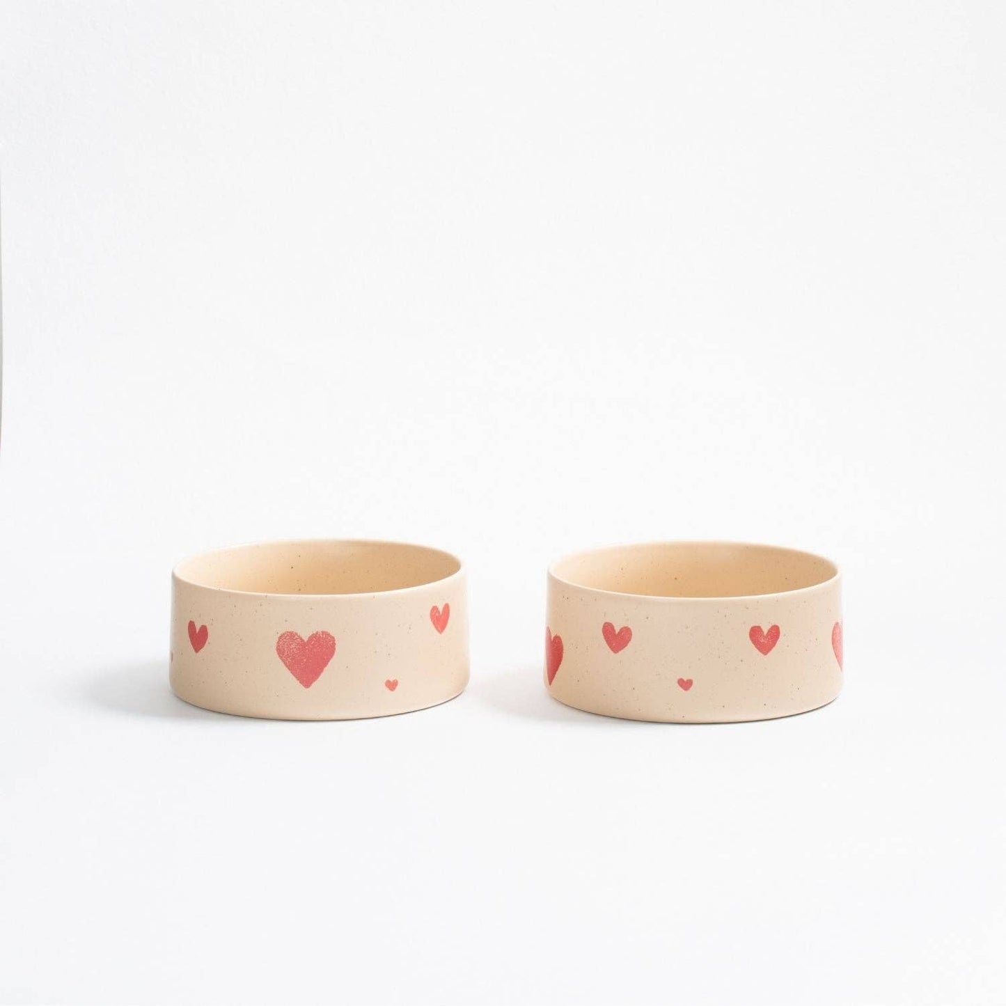 Personalised Cosy Hearts Pet Bowl – Ceramic | Small & Large