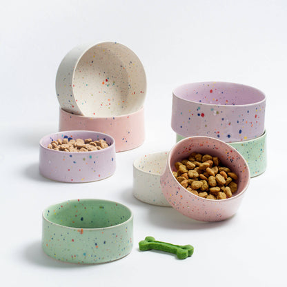 Personalised Party Pet Bowl – Ceramic Pet Bowl – Small & Large - 5 colours