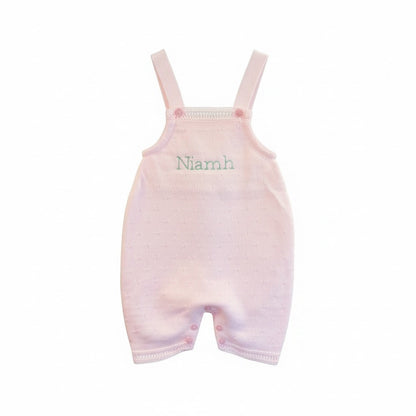 Embroidered Knitted Baby Romper