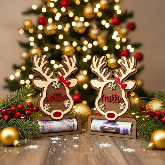 Christmas Reindeer Money Holder Ornament