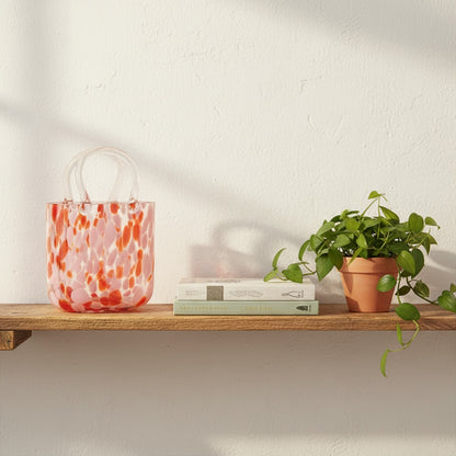 Large Glass Handbag Vase