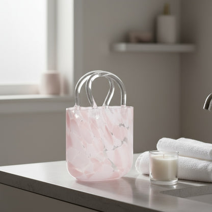 Large Glass Handbag Vase