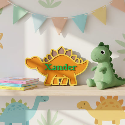 Personalised Children's Room Sign - Dinosaur
