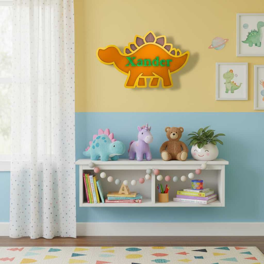 Personalised Children's Room Sign - Dinosaur