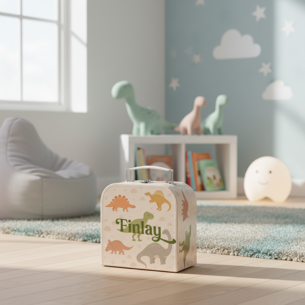 Personalised Kids Tea Set | Desert Dino Tea for Two | Custom Name UK