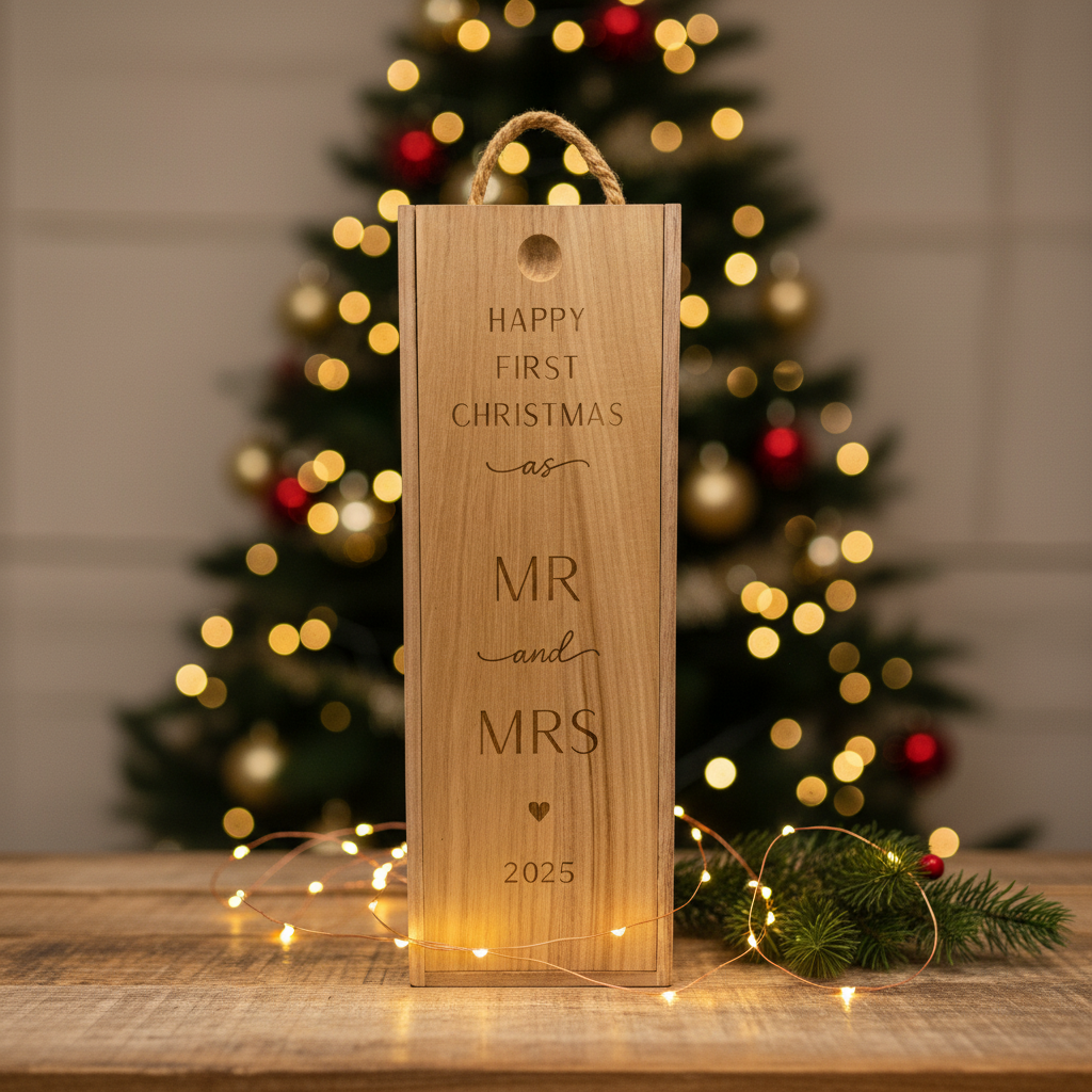 Personalised Wine & Champagne Wooden Boxes - 2 sizes