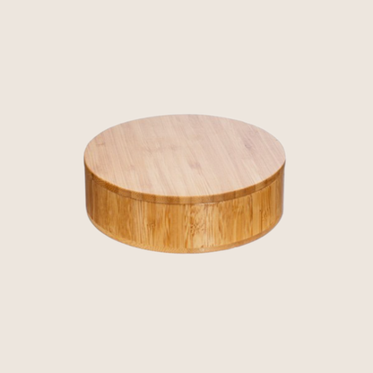 Personalised Round Bamboo Jewellery Box