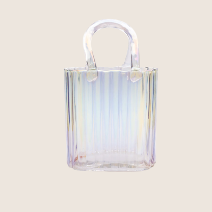 Large Glass Handbag Vase