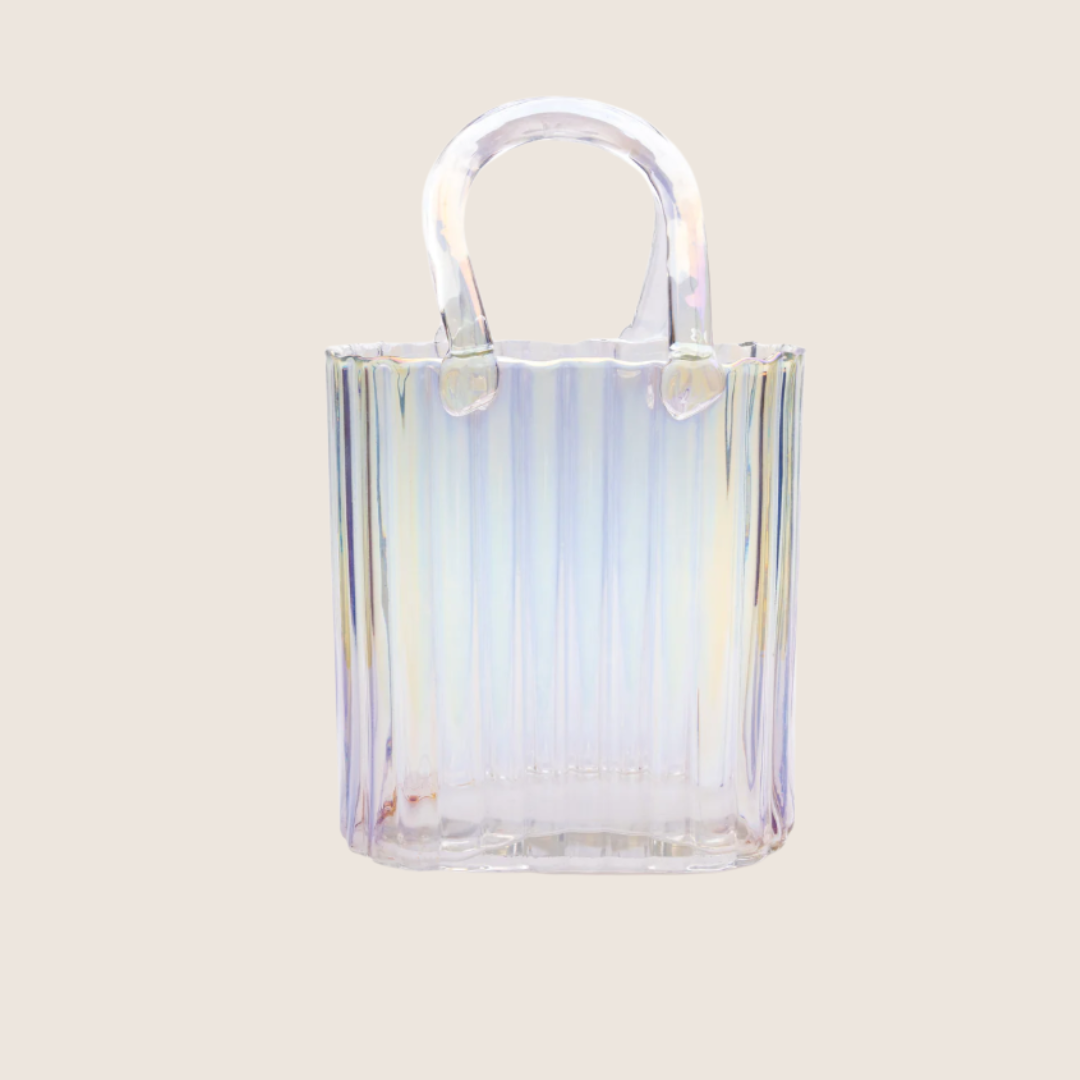Large Glass Handbag Vase