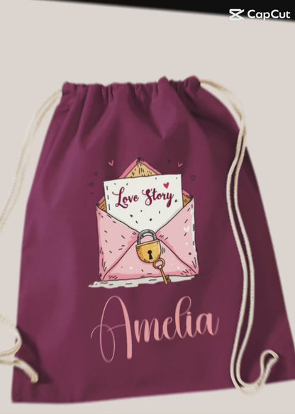Personalised Drawstring Bag – Custom Name & Design | 14 Colours | Kids PE Bag, Dance, Gym, School, Sports, Gifts
