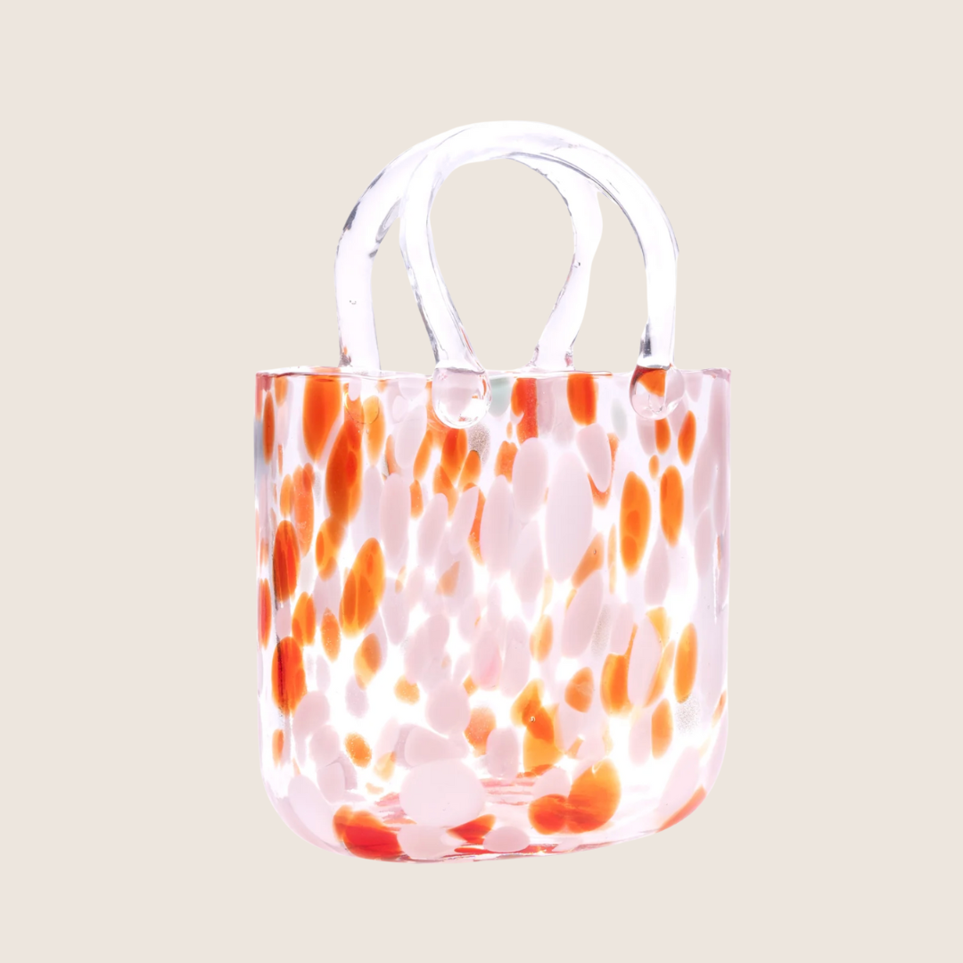 Large Glass Handbag Vase