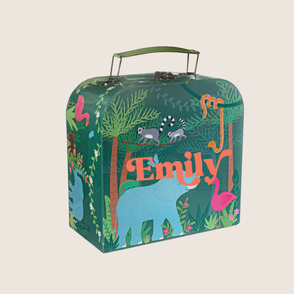 Personalised Jungle Tea Set in Suitcase