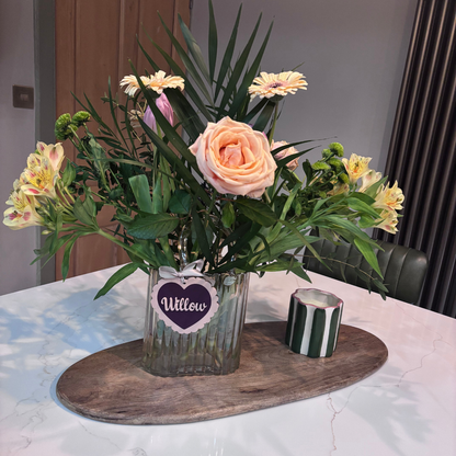 Large Glass Handbag Vase